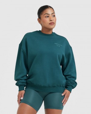 Oner Active All Day Est 2020 Oversized Sweatshirts Blauw Turquoise | ZGL-026573