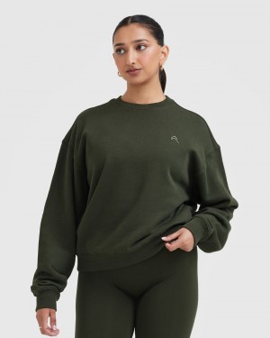 Oner Active All Day Lichtgewicht Oversized Sweatshirts Khaki | YXW-196428