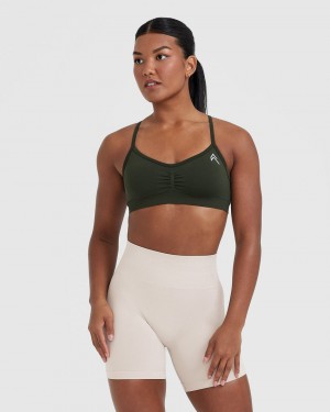 Oner Active Effortless Bandjes Bralette Sports Bras Khaki | HEW-596341