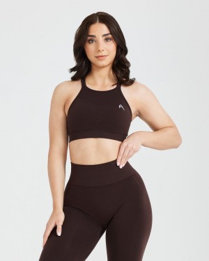 Oner Active Effortless Seamless High Neck Bralette Sports Bras Donkergrijs | VZS-765483