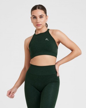 Oner Active Effortless Seamless High Neck Bralette Sports Bras Groen | VQC-576190