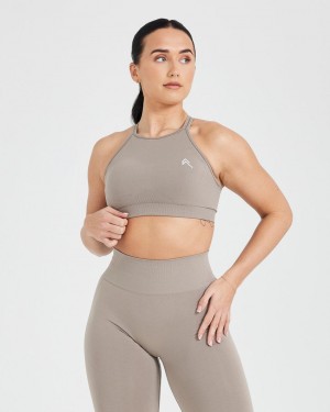 Oner Active Effortless Seamless High Neck Bralette Sports Bras Grijs | XEI-271389