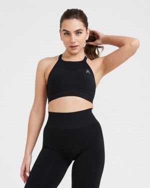 Oner Active Effortless Seamless High Neck Bralette Sports Bras Zwart | FAN-834729