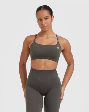 Oner Active Everyday Cross Over Bralette Sports Bras Diepgrijs Bruin | XZR-579364