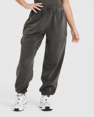 Oner Active Fleece Oversized Joggingbroek Diepgrijs Bruin | ODJ-806192