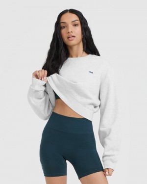 Oner Active Foundations Crop Sweatshirts Lichtgrijs | SBL-691408