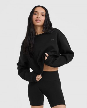 Oner Active Foundations Crop Sweatshirts Zwart | ELG-132769