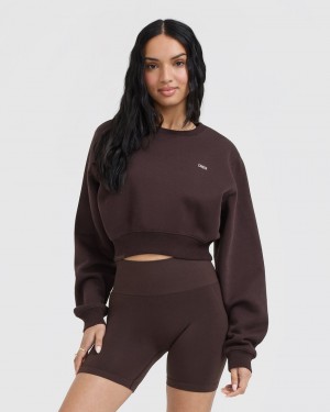 Oner Active Foundations Crop Sweatshirts Paars Bruin | TQJ-316579