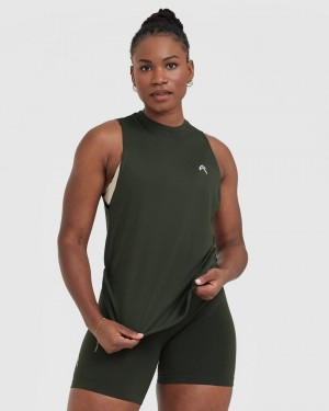 Oner Active Go To Muscle T-shirts Khaki Groen | EJN-356971