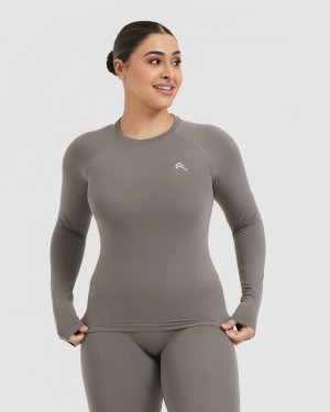 Oner Active Go To Seamless Fitted Long Sleeve T-shirts Grijs | OKH-385026