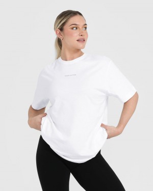 Oner Active Klassieke Mirror Grafische Oversized T-shirts Wit | LJP-179540