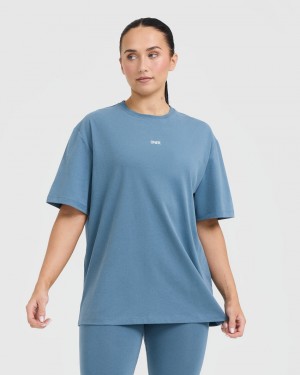 Oner Active Klassieke Oner Grafische Oversized Lichtgewicht T-shirts Blauw | GIX-928517