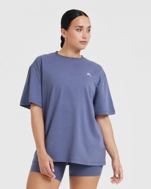 Oner Active Klassieke Oversized Lichtgewicht T-shirts Blauw | JIU-753408