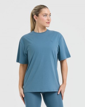 Oner Active Klassieke Oversized Lichtgewicht T-shirts Blauw | JHW-817539