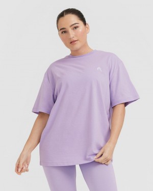 Oner Active Klassieke Oversized Lichtgewicht T-shirts Paars | PGW-813502