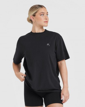 Oner Active Klassieke Oversized Lichtgewicht T-shirts Zwart | RZB-293704