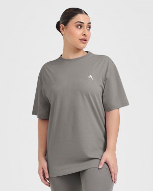 Oner Active Klassieke Oversized Lichtgewicht T-shirts Grijs | PRZ-287964