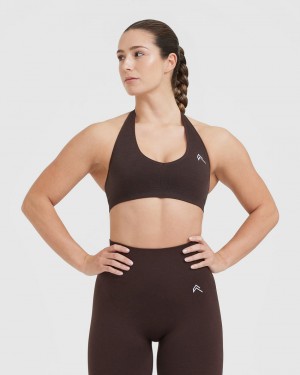 Oner Active Klassieke Seamless 2.0 Halter Neck Bralette Sports Bras Donkergrijs | XFZ-156370