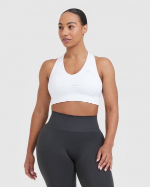 Oner Active Klassieke Seamless 2.0 V-Neck Bralette Sports Bras Wit | KLH-457012