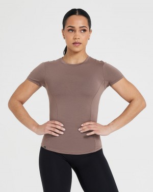 Oner Active Mellow Soft Kort Sleeve T-shirts Bruin | LJR-574832