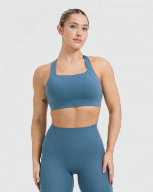 Oner Active Timeless Brede Riemen Sports Bras Blauw | IYO-639421