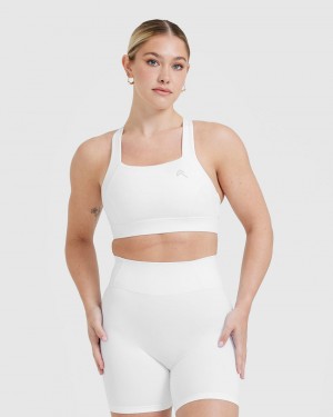 Oner Active Timeless Brede Riemen Sports Bras Wit | SUI-137209