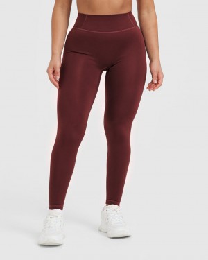 Oner Active Timeless High Waisted Leggings Bordeaux | XOV-749602