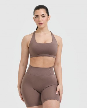 Oner Active Timeless Square Neck Sports Bras Bruin | XYN-214538