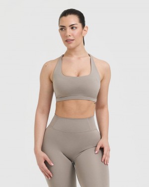 Oner Active Timeless Square Neck Sports Bras Grijs | WBE-862309