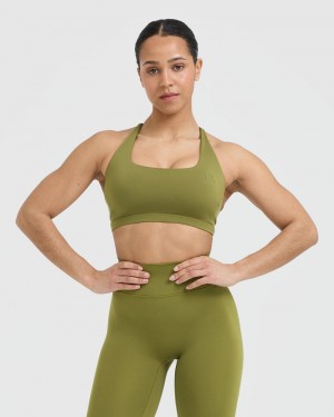 Oner Active Timeless Square Neck Sports Bras Olijfgroen Groen | DCH-284750