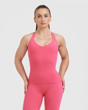 Oner Active Unified V-Neck Cross Back T-shirts Roze | GLJ-041872