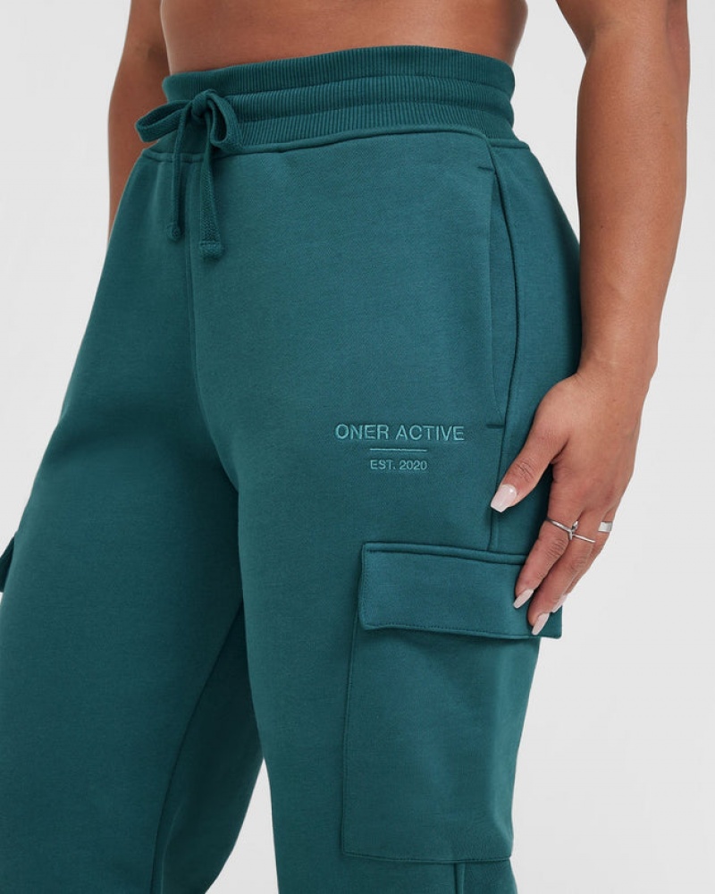 Oner Active All Day Est 2020 Cargo Joggingbroek Blauw Turquoise | JHE-451709