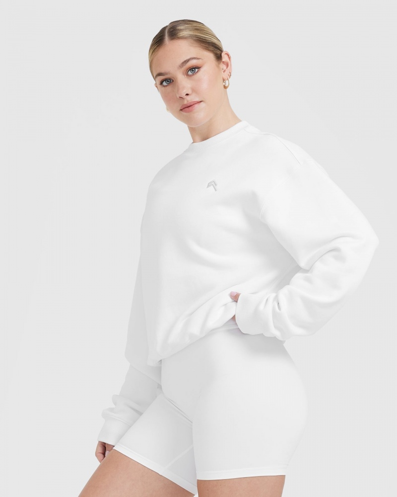 Oner Active All Day Lichtgewicht Oversized Sweatshirts Wit | XNA-687041