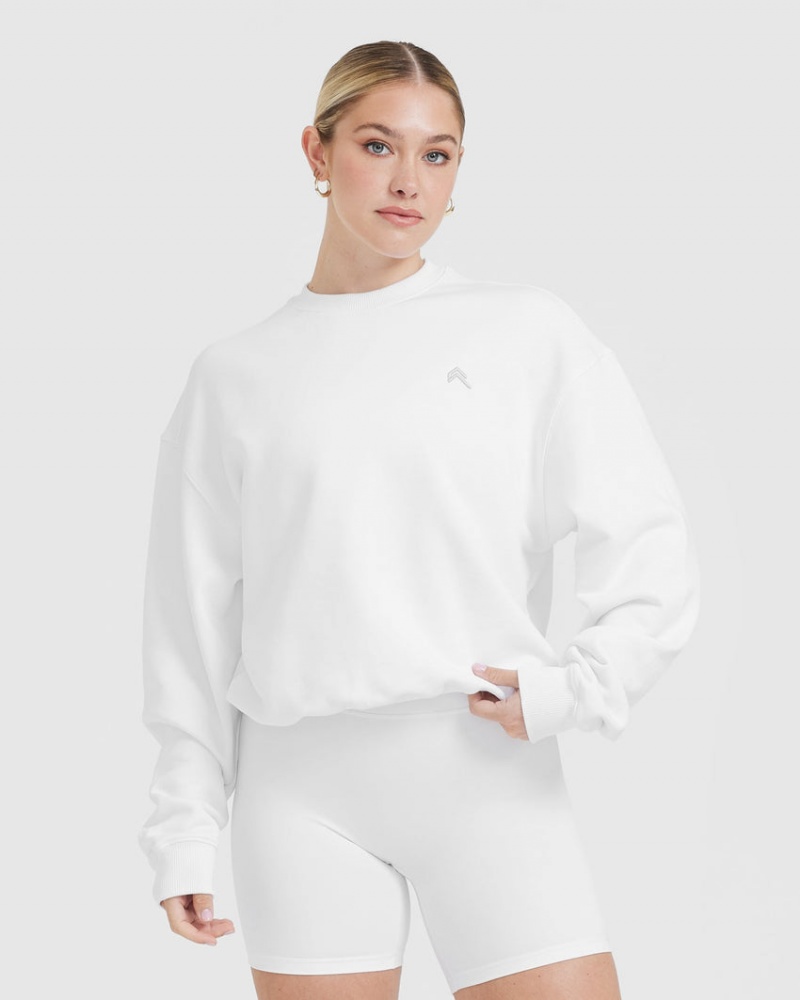 Oner Active All Day Lichtgewicht Oversized Sweatshirts Wit | XNA-687041