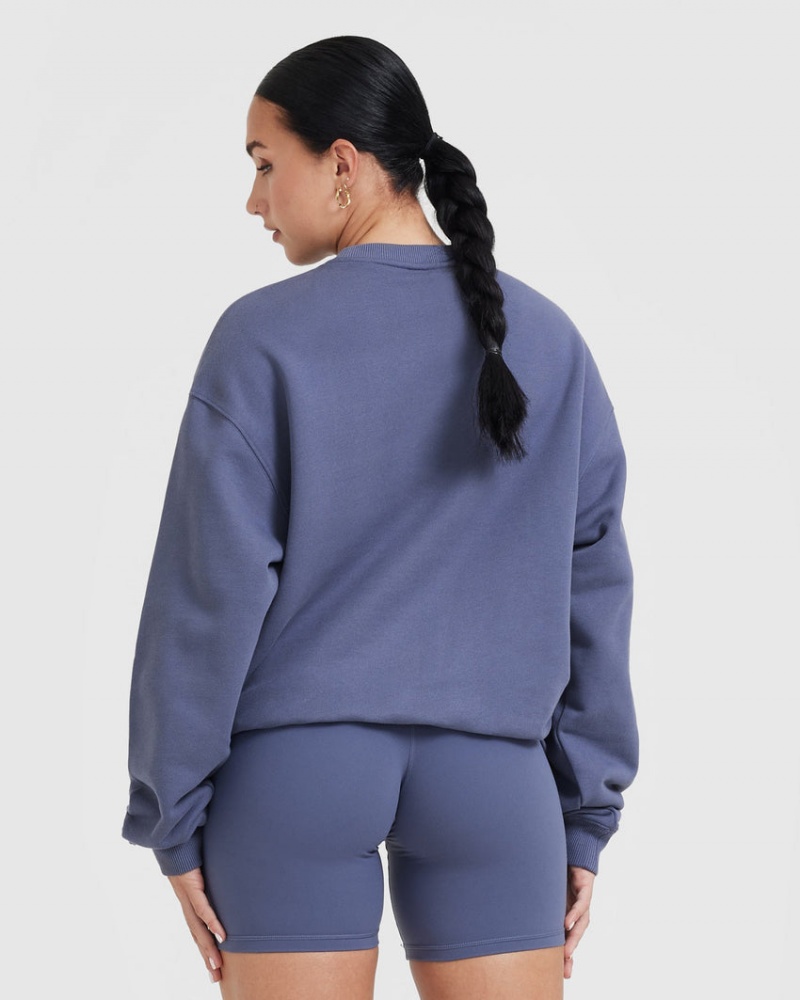 Oner Active All Day Lichtgewicht Oversized Sweatshirts Blauw | MOJ-903824