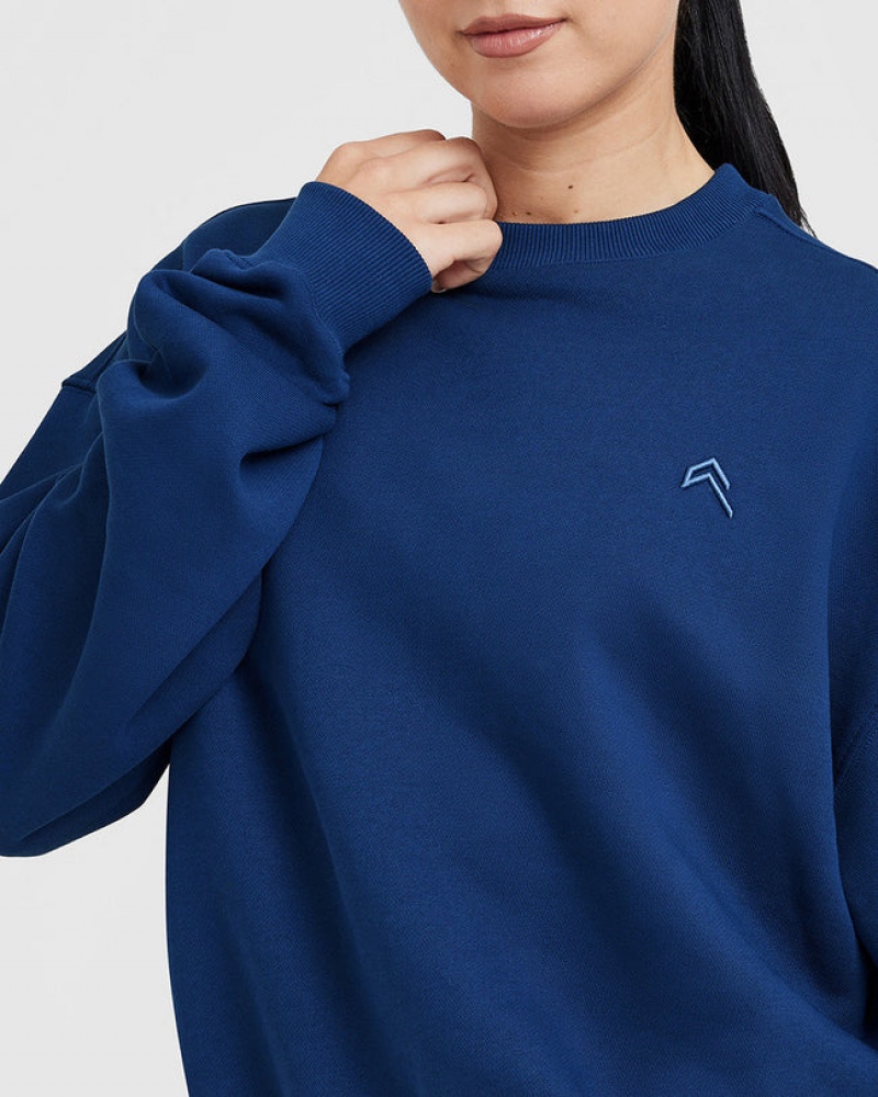 Oner Active All Day Lichtgewicht Oversized Sweatshirts Blauw | KLI-076938