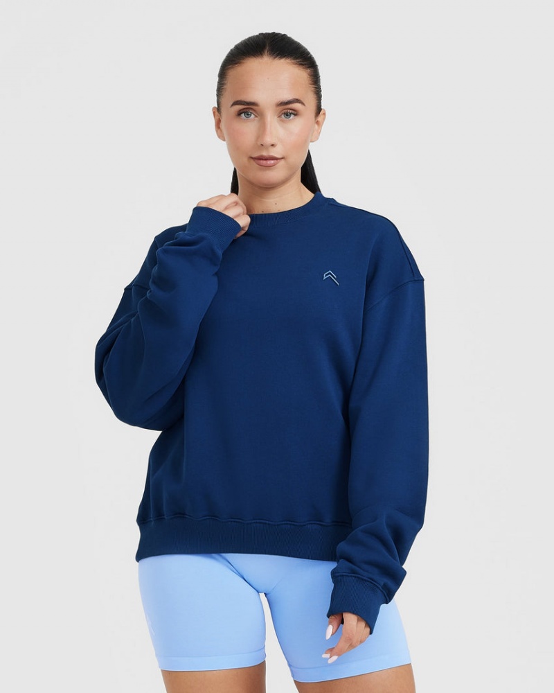 Oner Active All Day Lichtgewicht Oversized Sweatshirts Blauw | KLI-076938