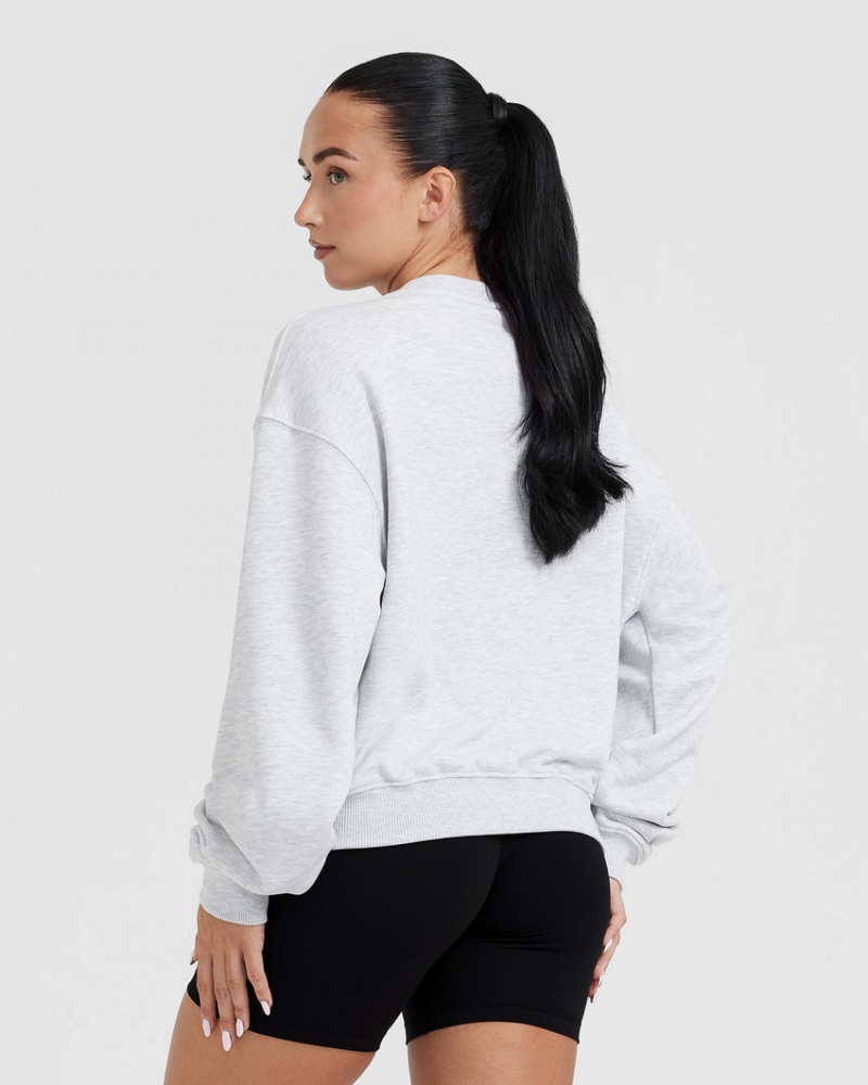 Oner Active All Day Lichtgewicht Oversized Sweatshirts Lichtgrijs | XMY-967431