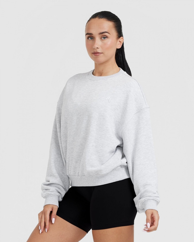 Oner Active All Day Lichtgewicht Oversized Sweatshirts Lichtgrijs | XMY-967431