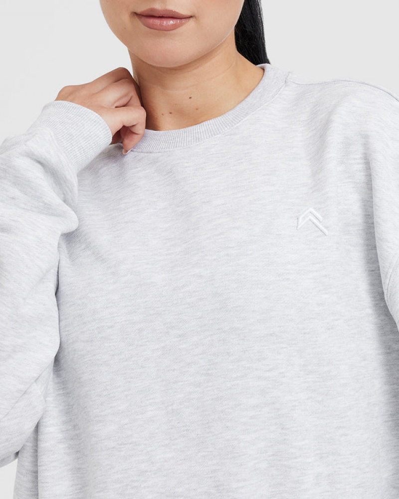 Oner Active All Day Lichtgewicht Oversized Sweatshirts Lichtgrijs | XMY-967431