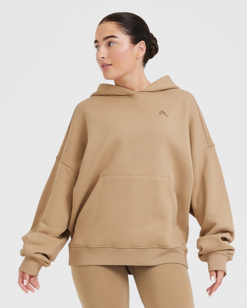 Oner Active All Day Oversized Hoodie Bruin | UDM-458917