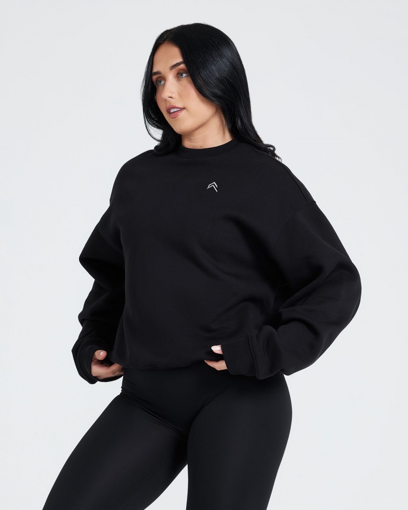 Oner Active All Day Oversized Sweatshirts Zwart | PMK-394510