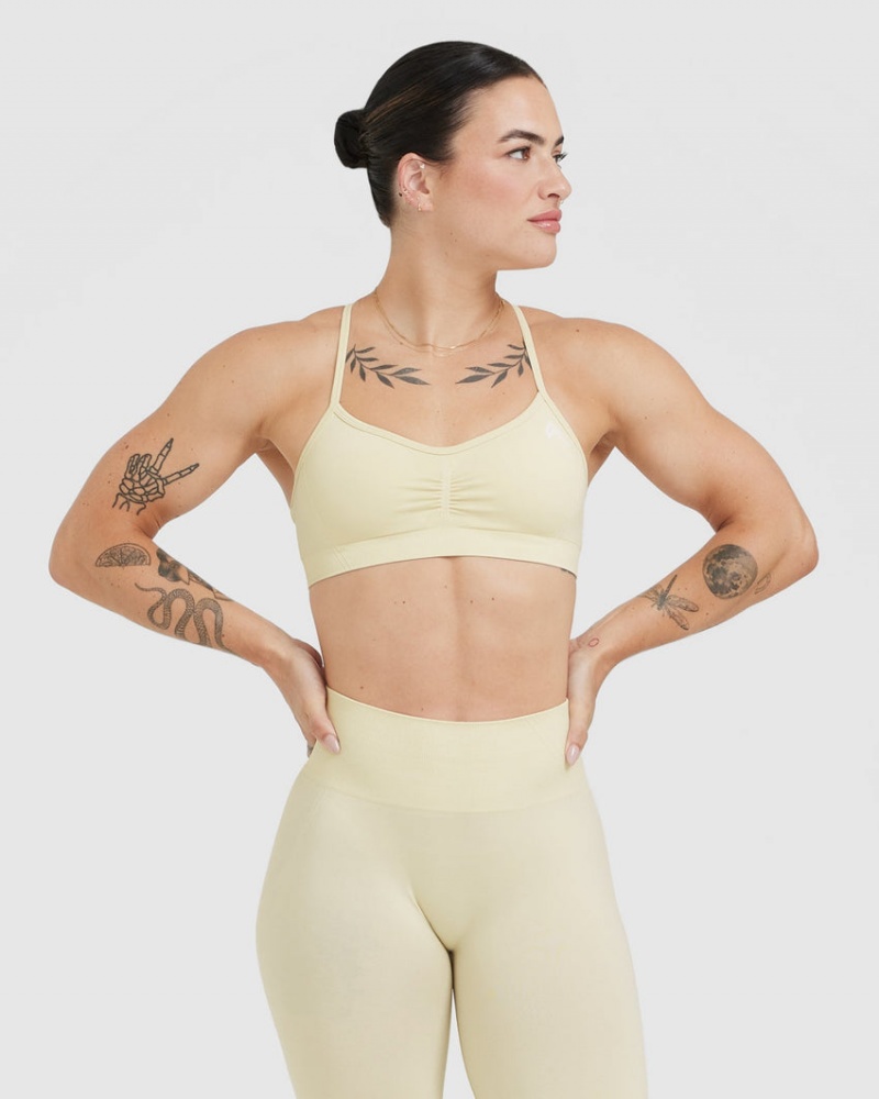 Oner Active Effortless Bandjes Bralette Sports Bras Lichtgeel | ZJP-178942