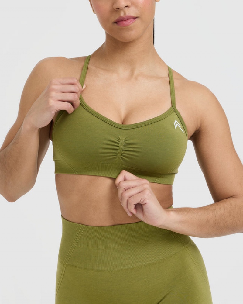 Oner Active Effortless Bandjes Bralette Sports Bras Olijfgroen Groen | JBS-507934