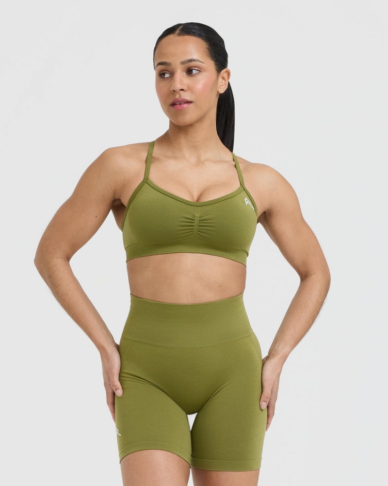 Oner Active Effortless Bandjes Bralette Sports Bras Olijfgroen Groen | JBS-507934