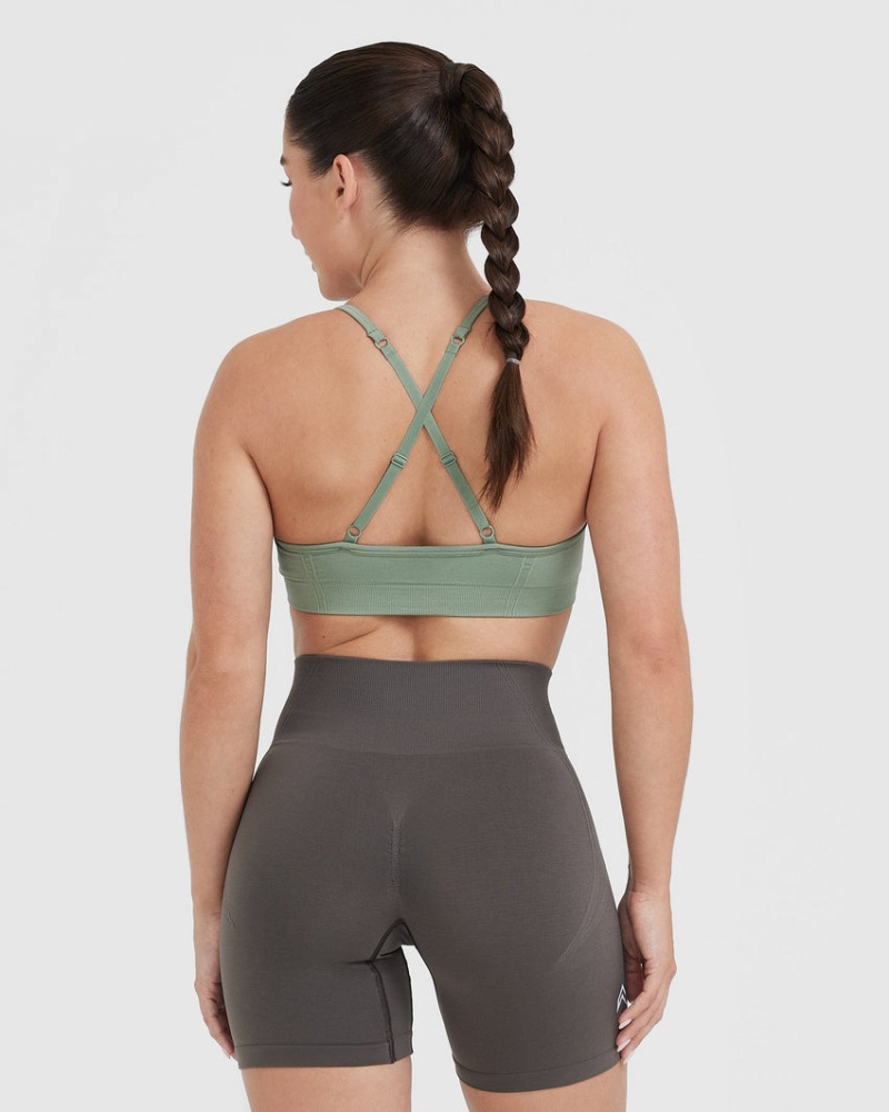 Oner Active Effortless Bandjes Bralette Sports Bras Olijfgroen | LKU-785236