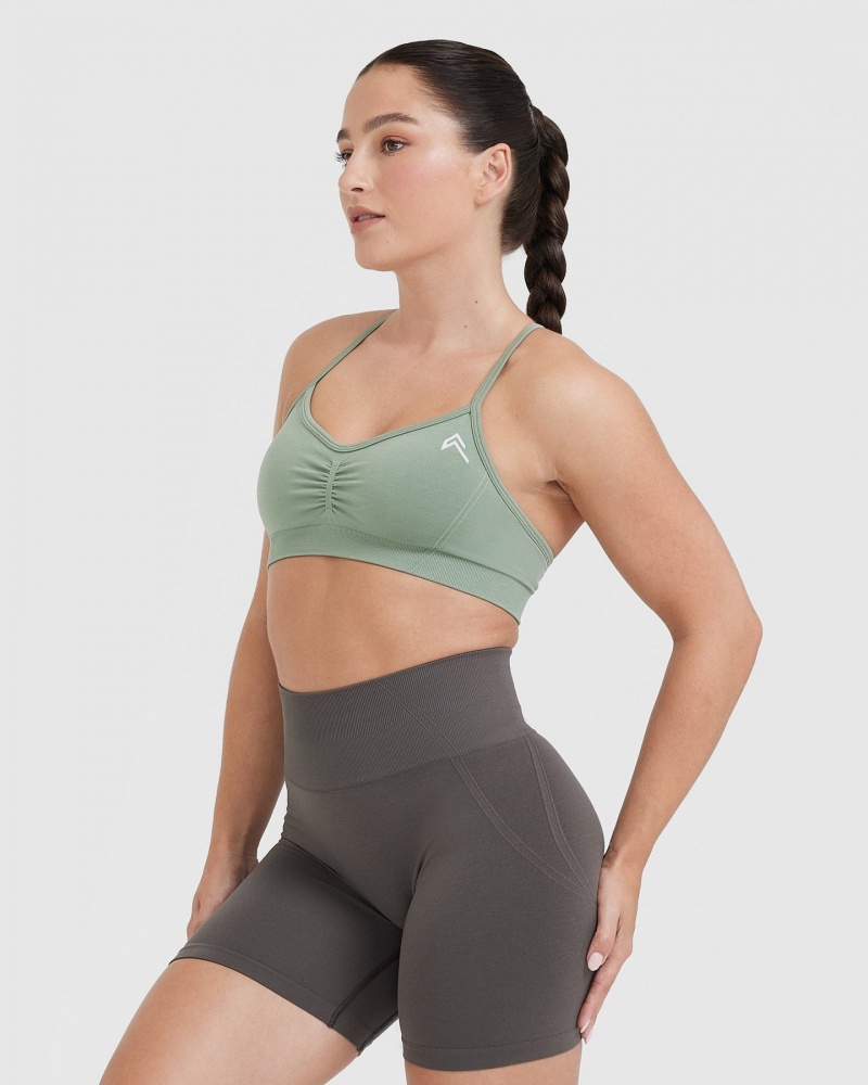 Oner Active Effortless Bandjes Bralette Sports Bras Olijfgroen | LKU-785236