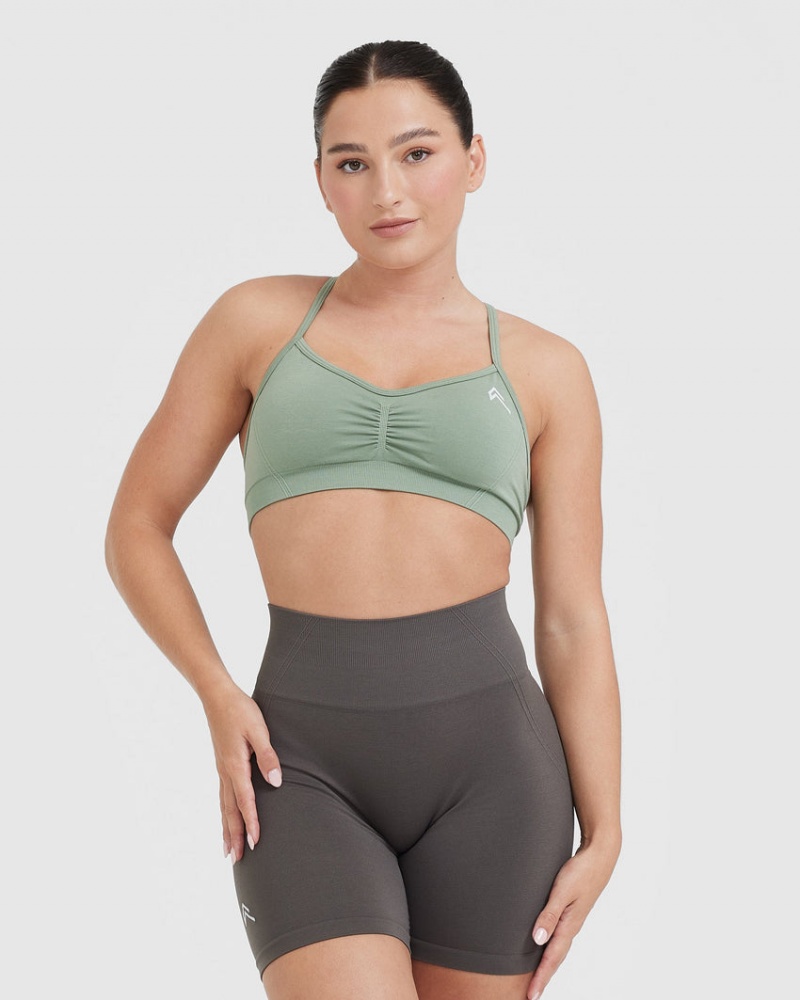 Oner Active Effortless Bandjes Bralette Sports Bras Olijfgroen | LKU-785236