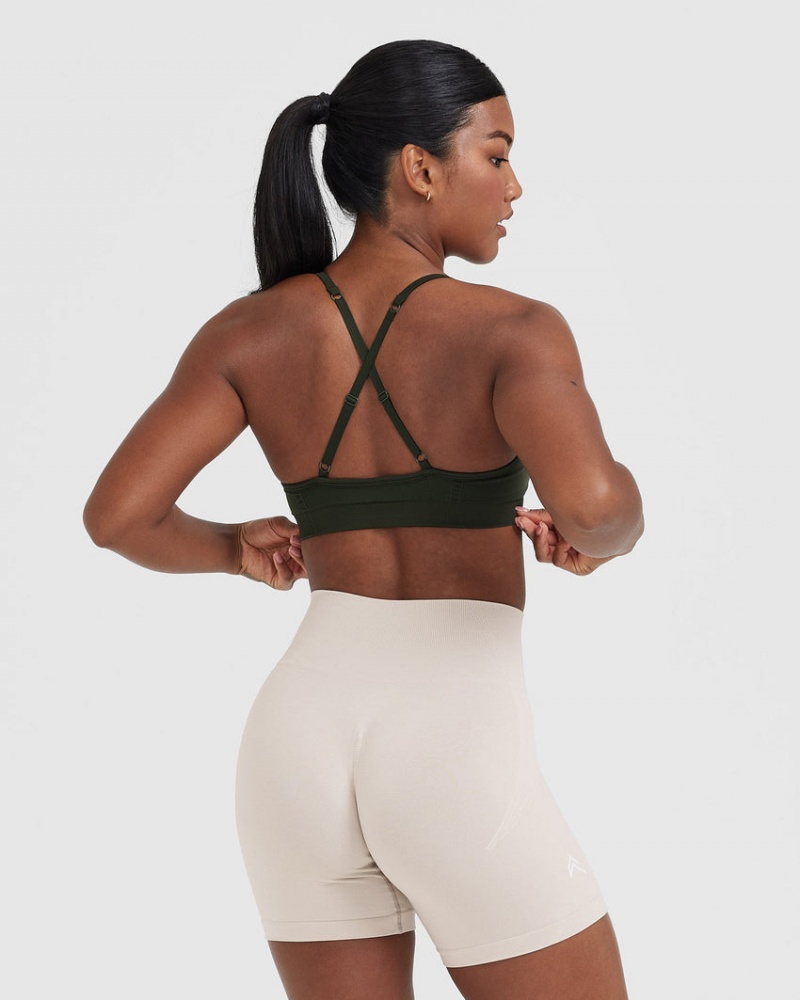 Oner Active Effortless Bandjes Bralette Sports Bras Khaki | HEW-596341