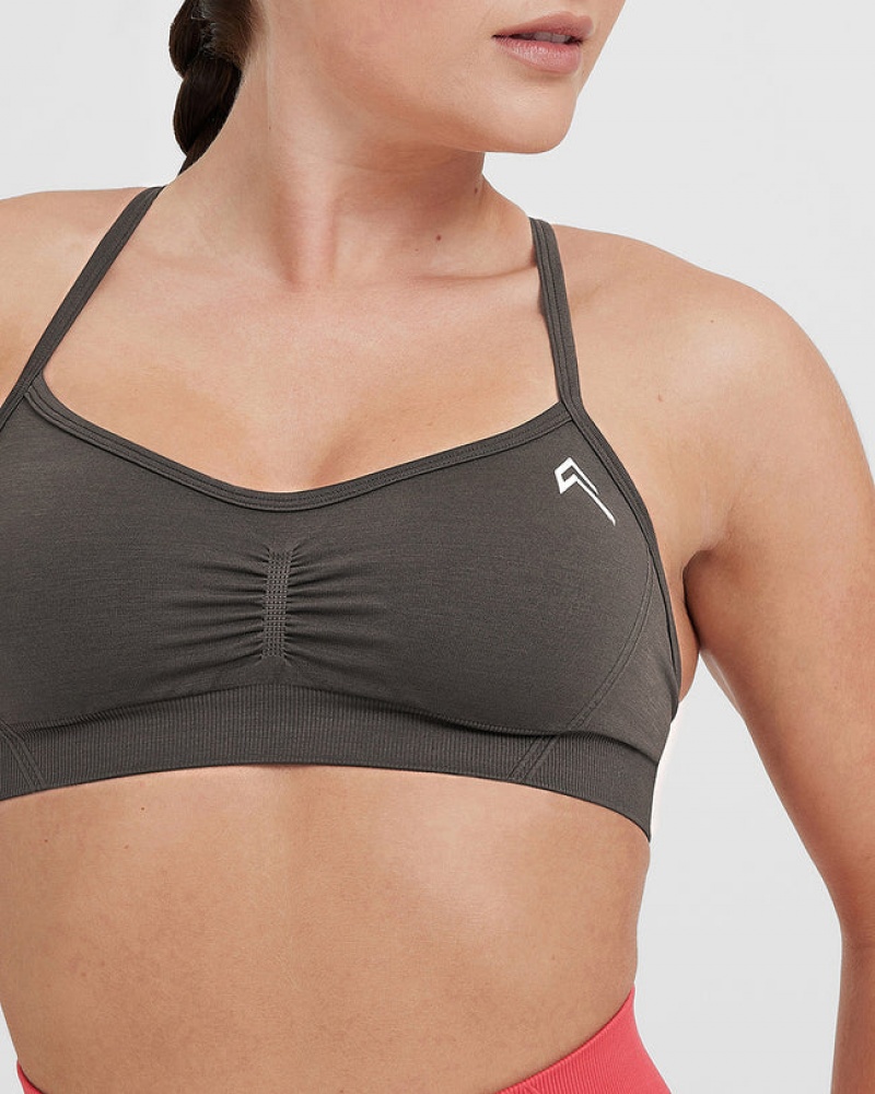 Oner Active Effortless Bandjes Bralette Sports Bras Diepgrijs Bruin | GIZ-593287